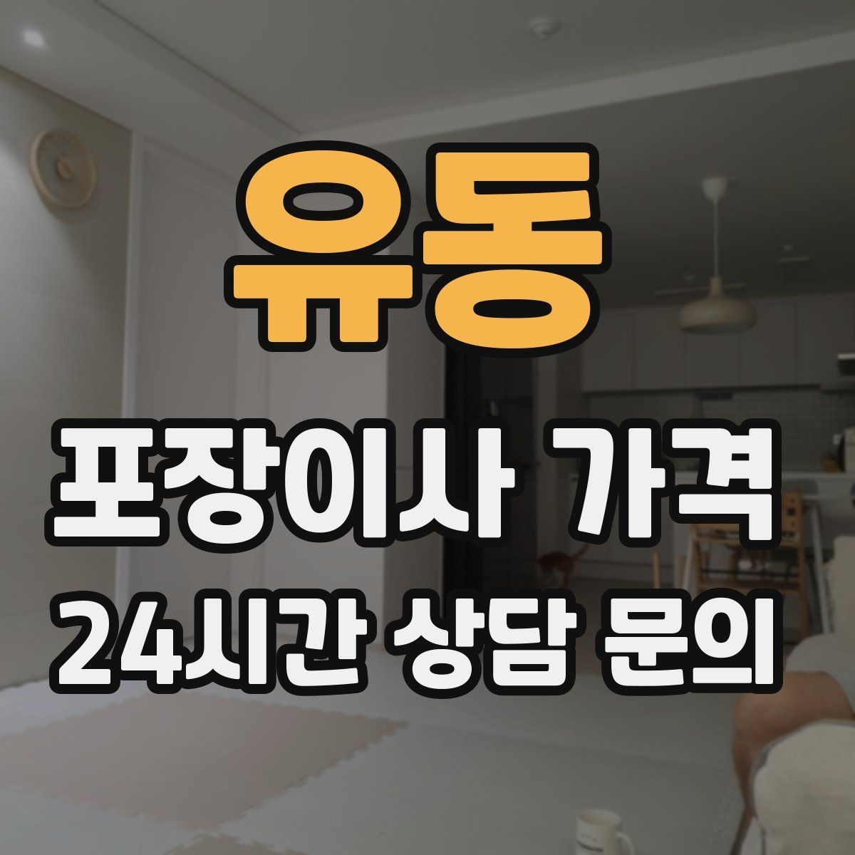 유동 포장이사 가격 포장이사 서비스 범위를 정확히 정리
