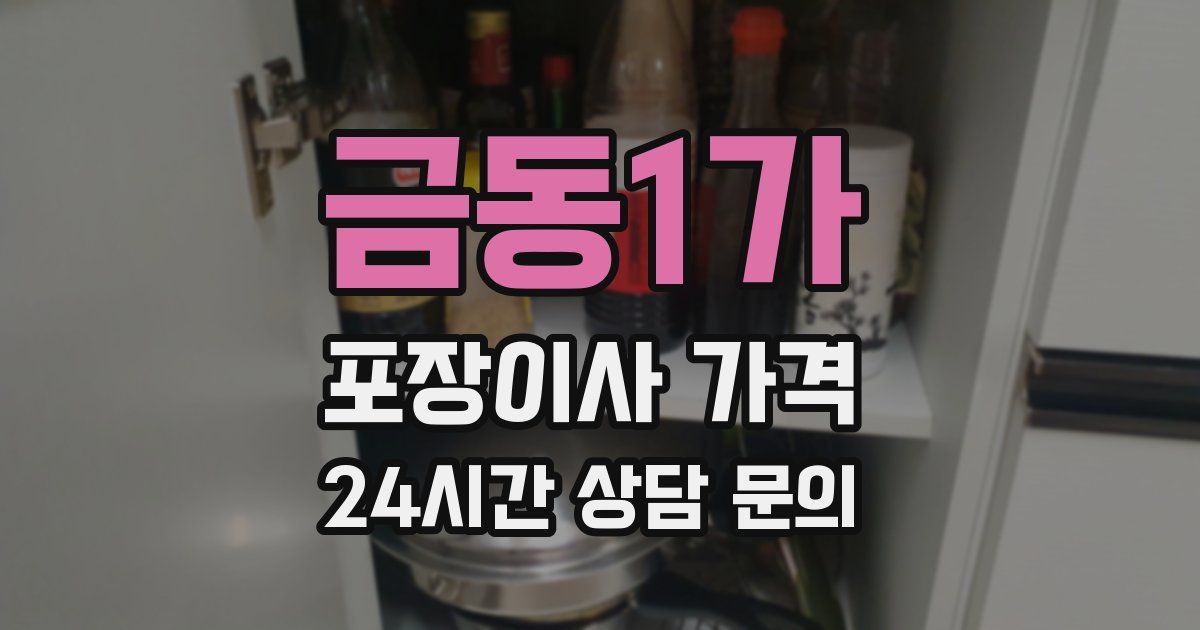 금동1가 포장이사 가격
