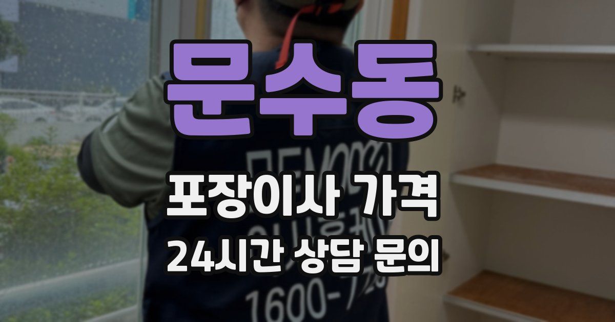 문수동 포장이사 가격