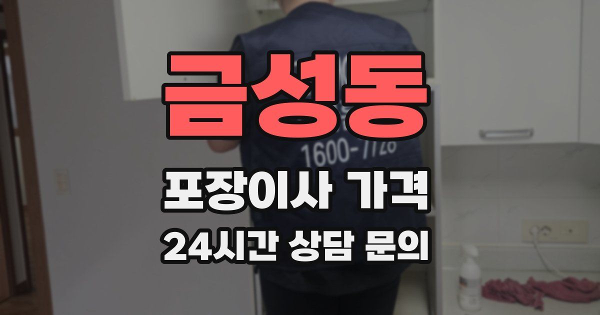 금성동 포장이사 가격