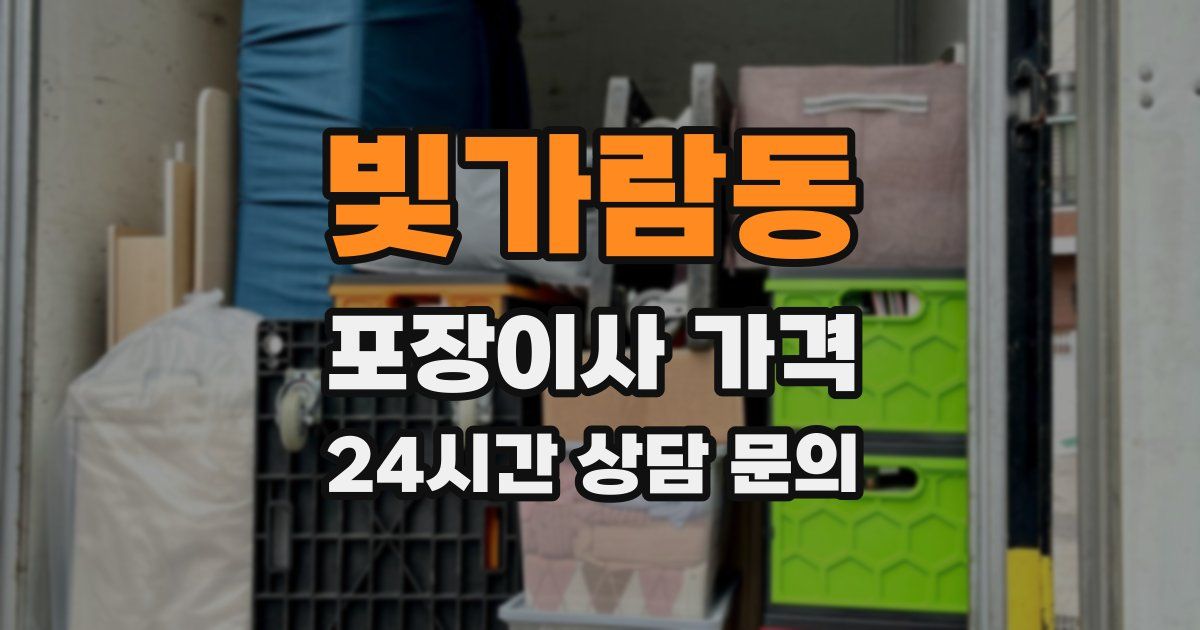 빛가람동 포장이사 가격