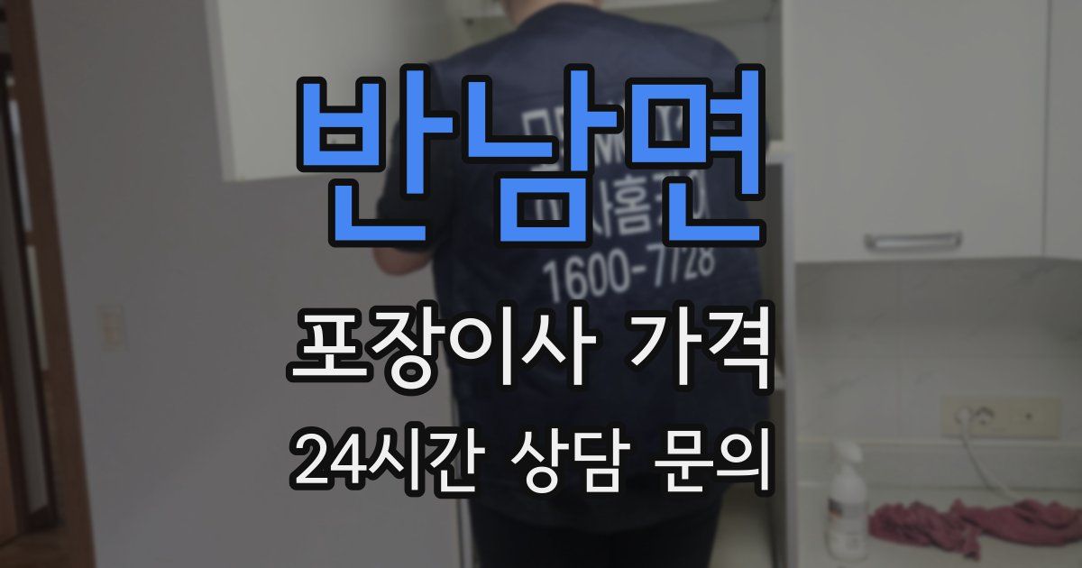 반남면 포장이사 가격