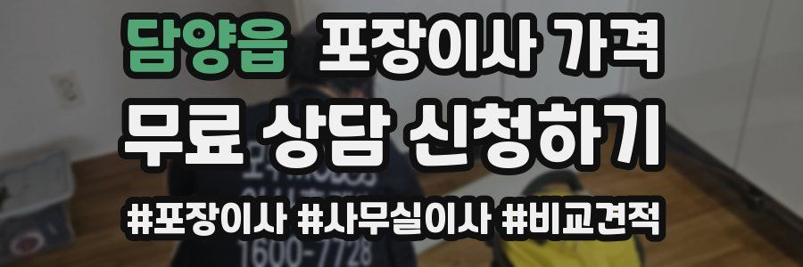 담양읍 포장이사 가격