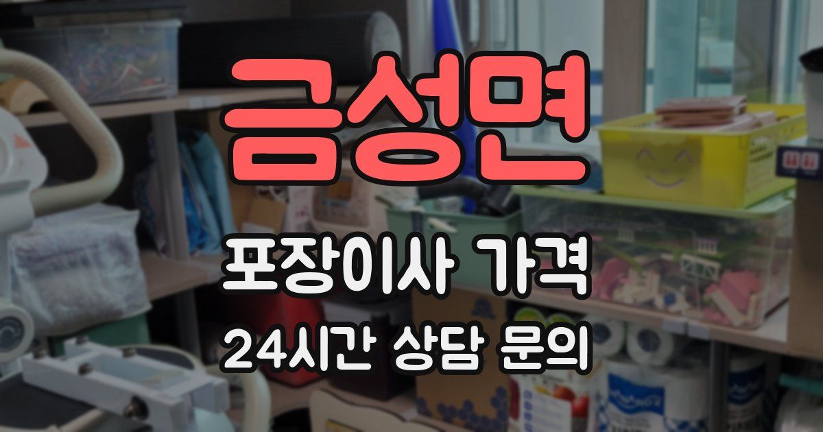 금성면 포장이사 가격