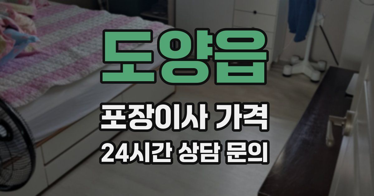 도양읍 포장이사 가격