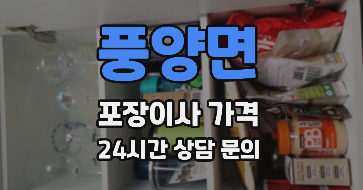 풍양면 포장이사 가격