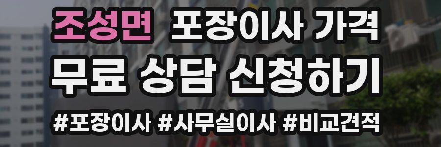 조성면 포장이사 가격