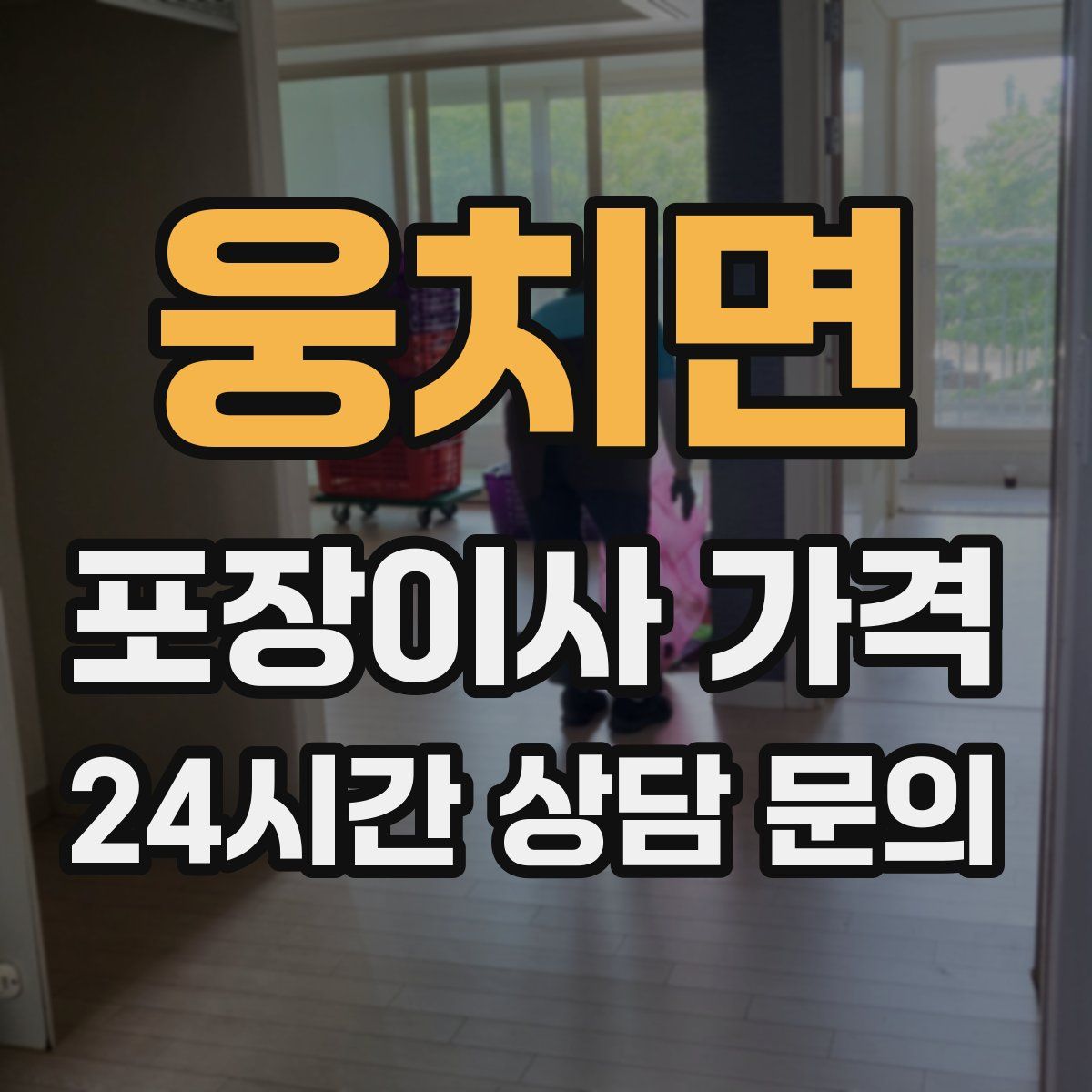 웅치면 포장이사 가격