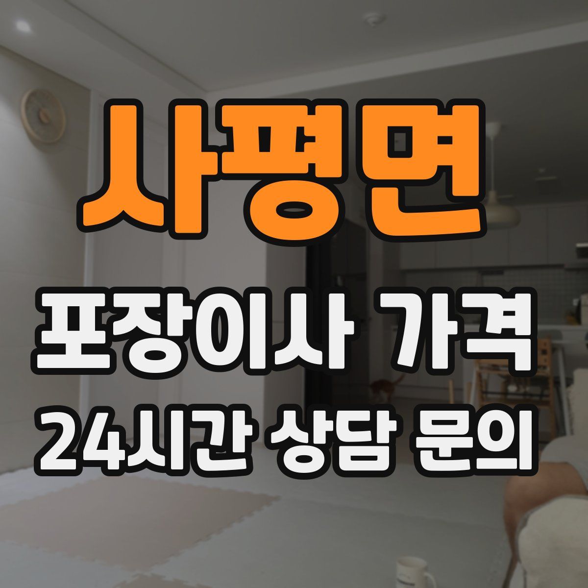 사평면 포장이사 가격