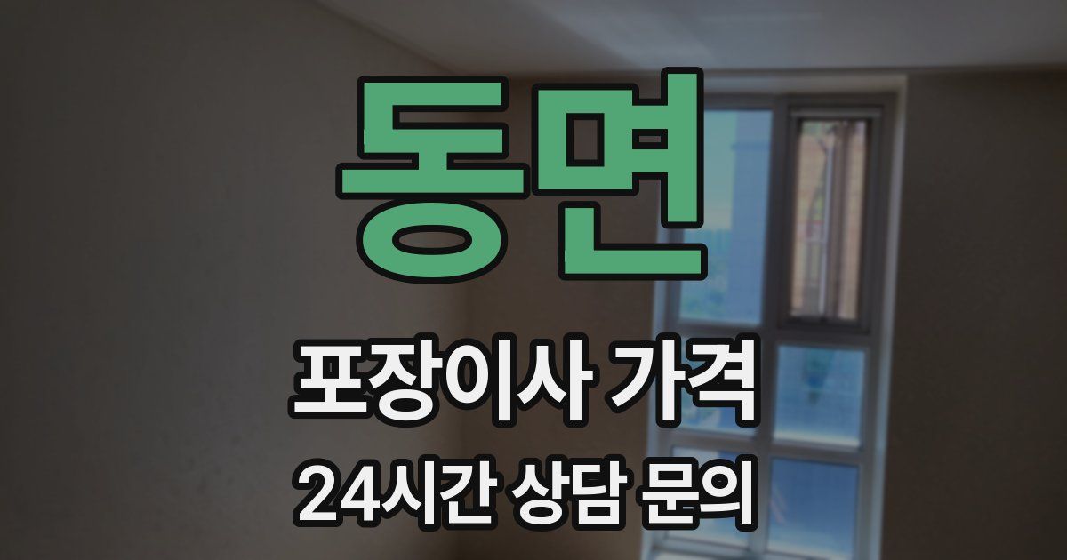 동면 포장이사 가격