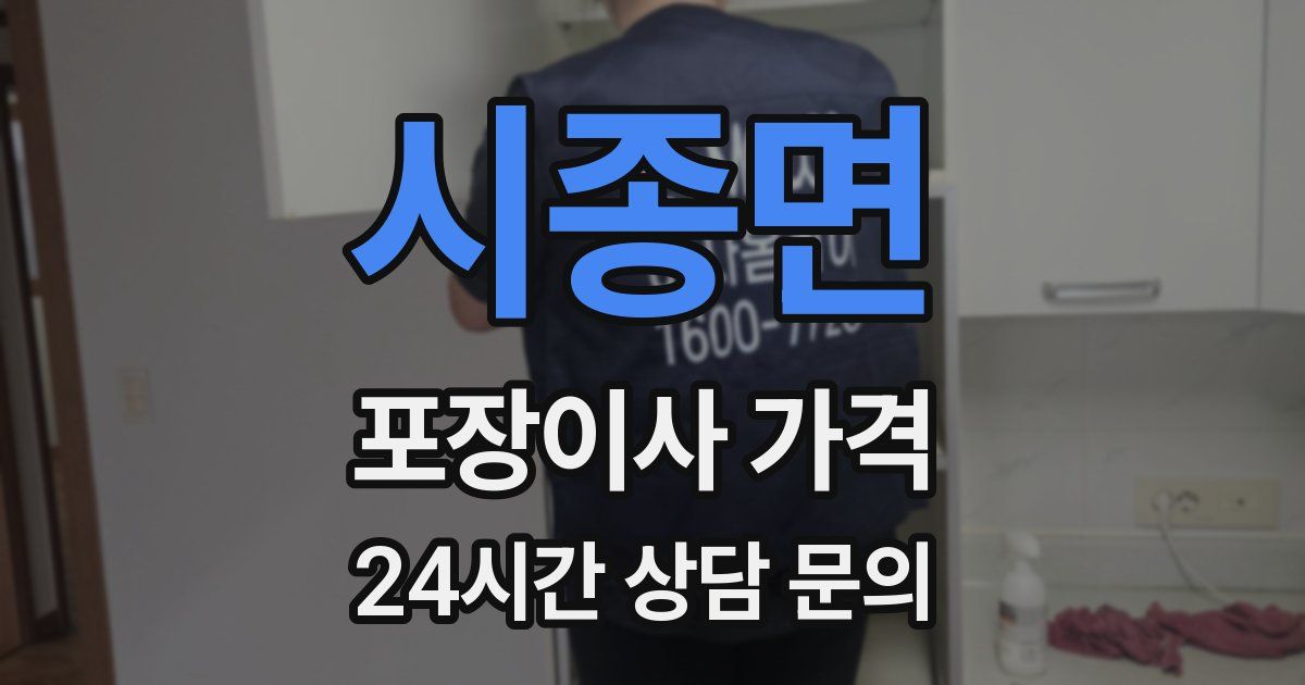 시종면 포장이사 가격