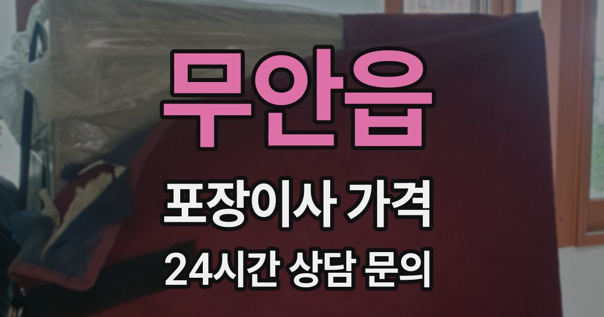 무안읍 포장이사 가격