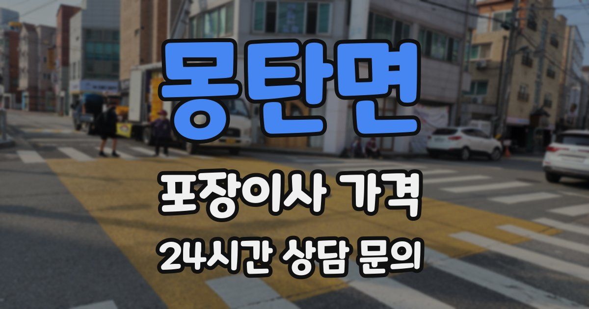 몽탄면 포장이사 가격