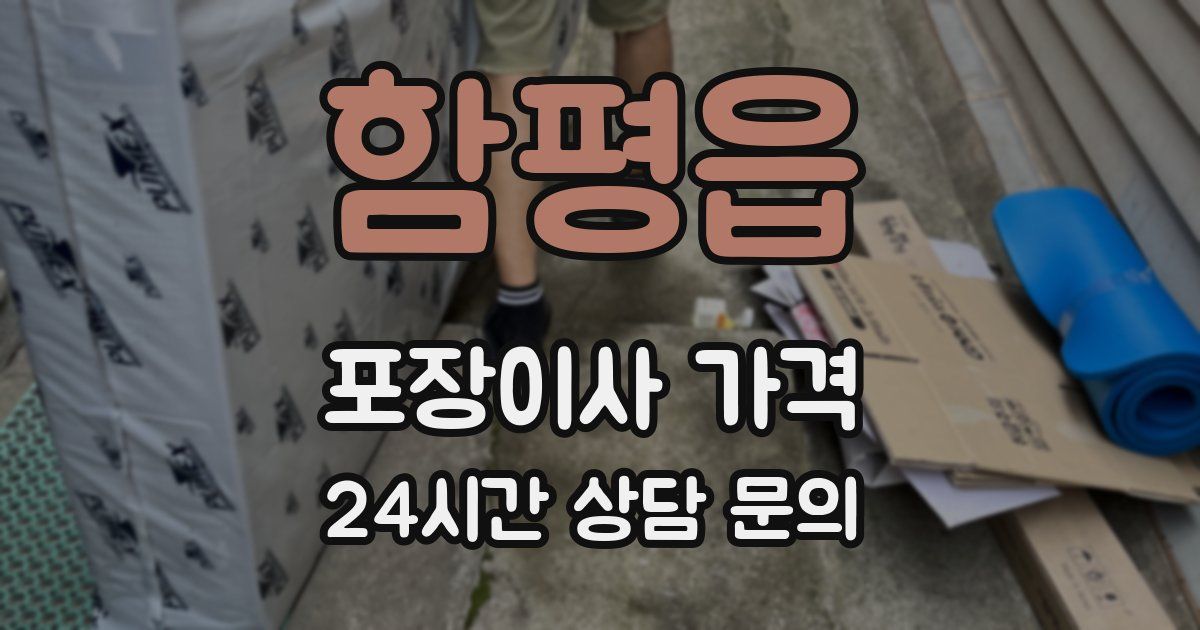 함평읍 포장이사 가격