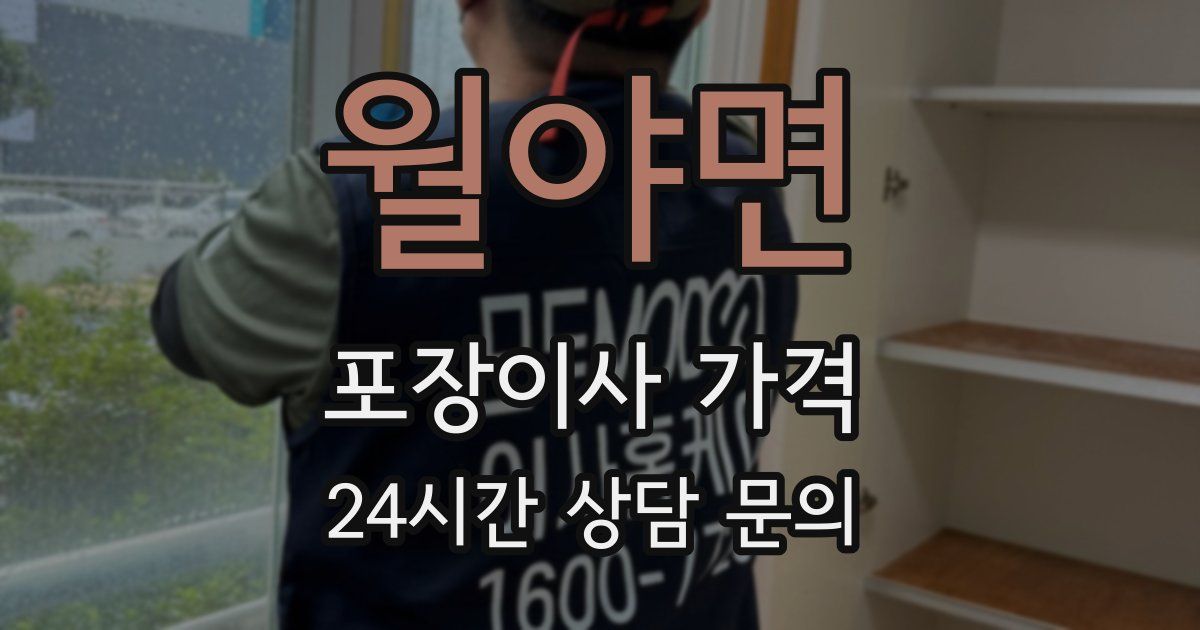 월야면 포장이사 가격