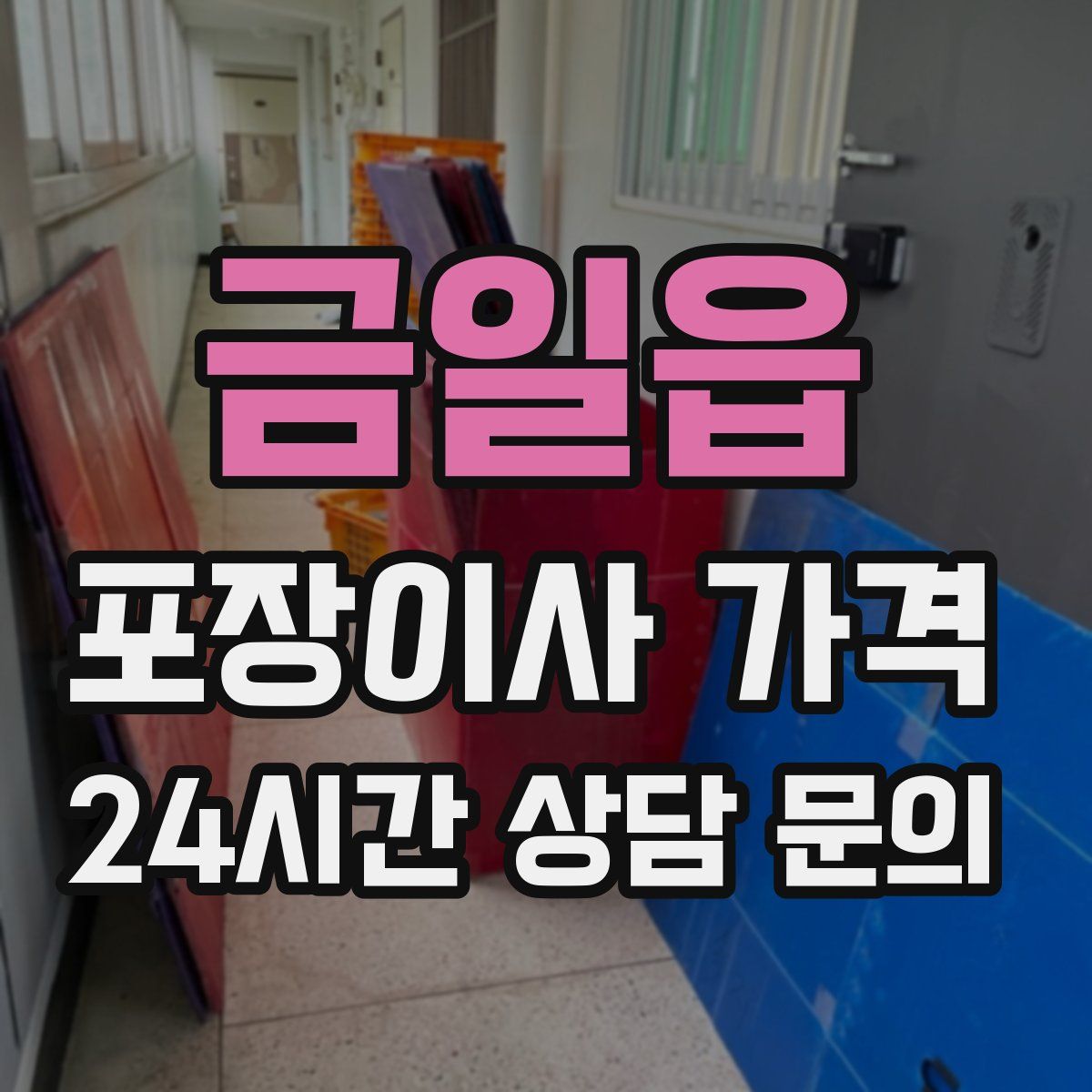 금일읍 포장이사 가격