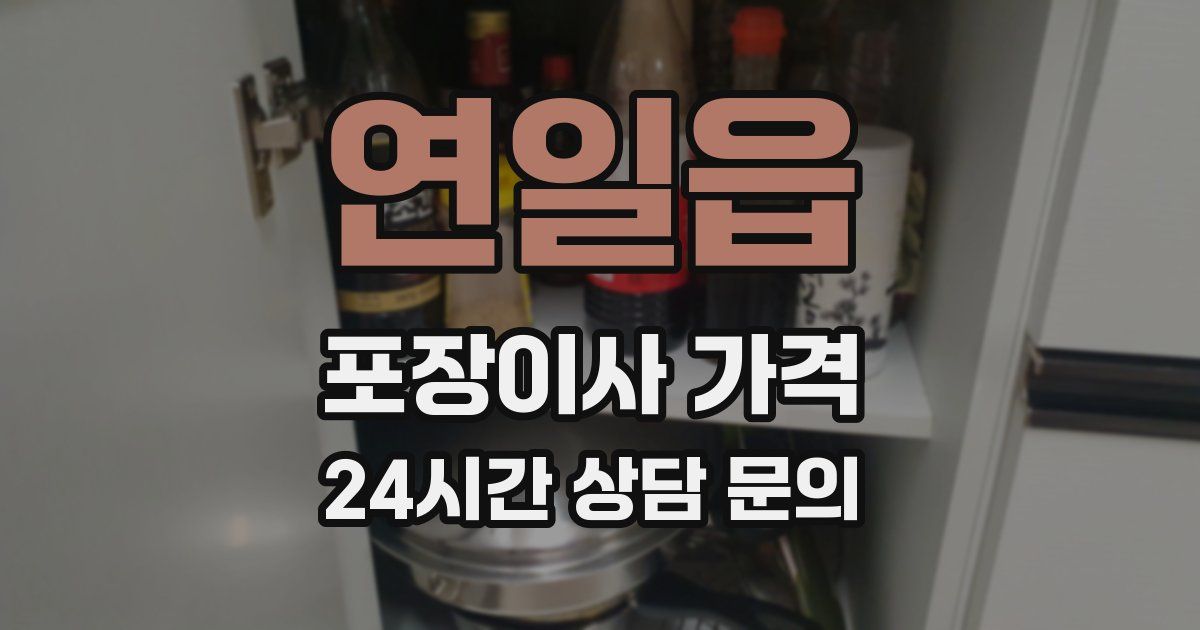 연일읍 포장이사 가격