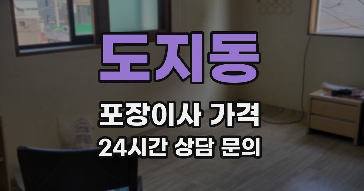 도지동 포장이사 가격