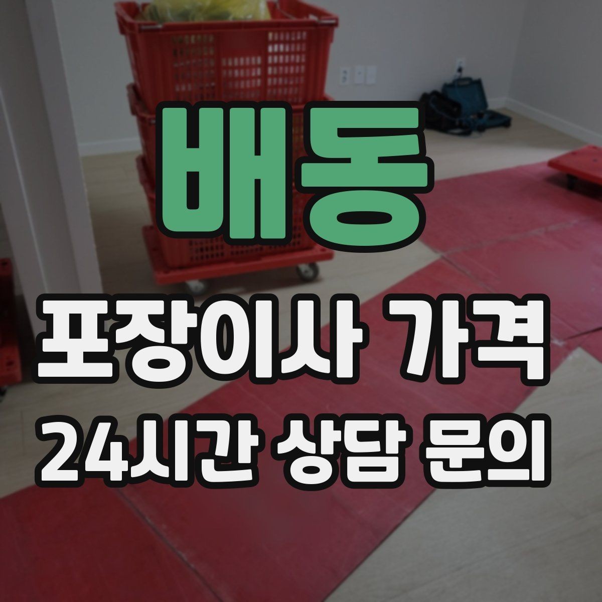 배동 포장이사 가격 이웃에게 양해하면 좋은 상황