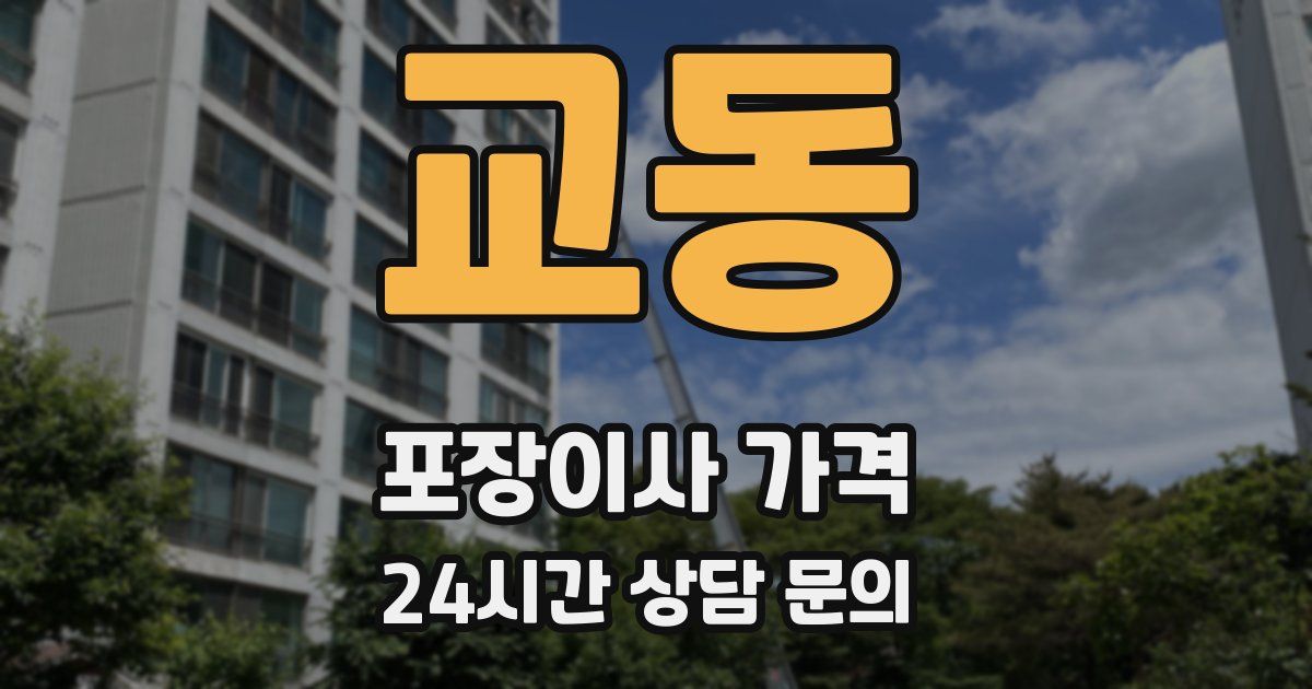 교동 포장이사 가격