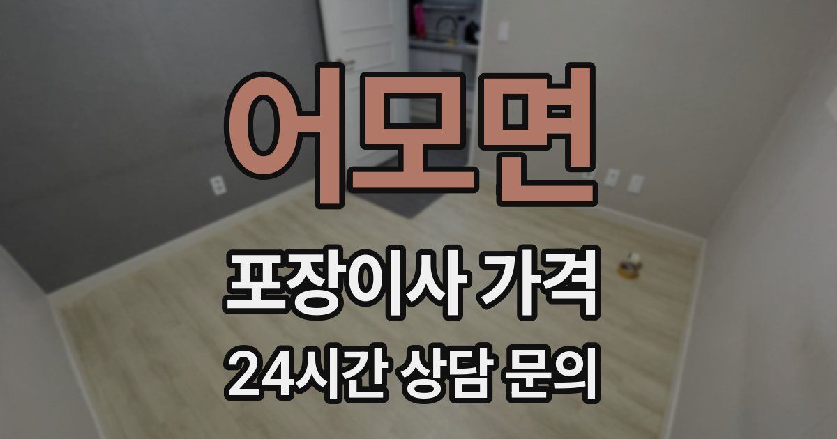 어모면 포장이사 가격
