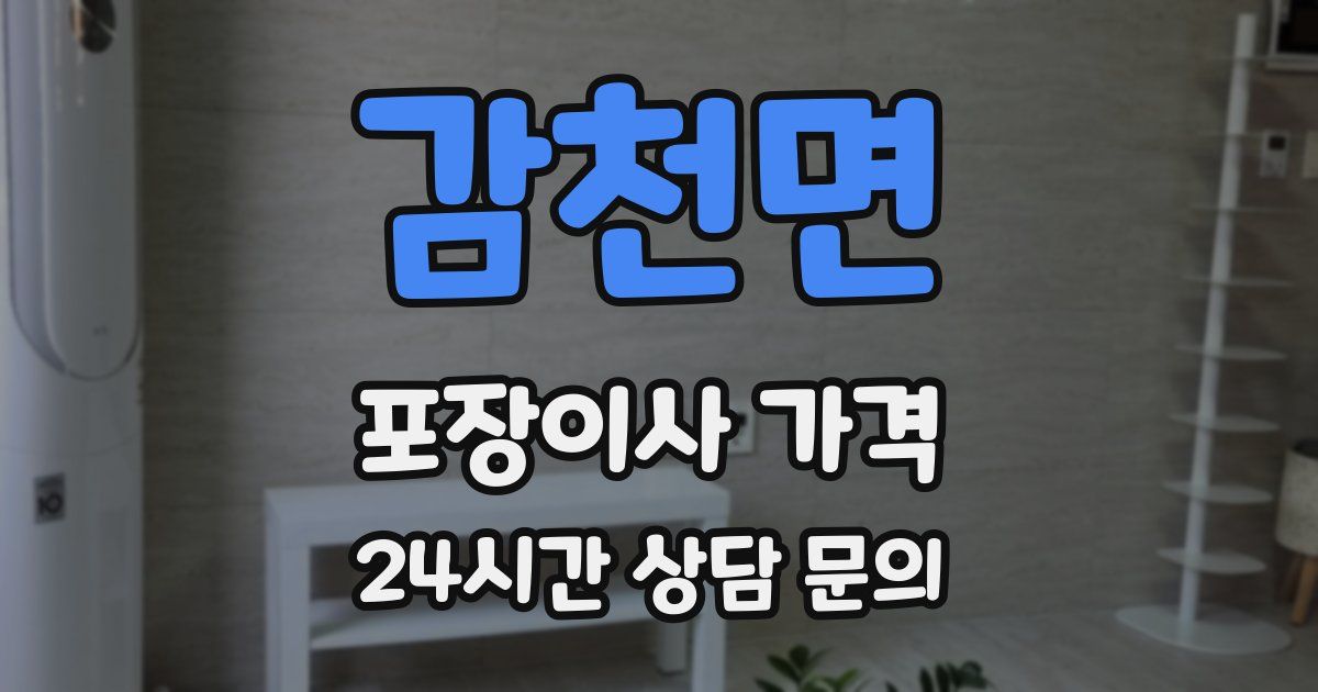 감천면 포장이사 가격