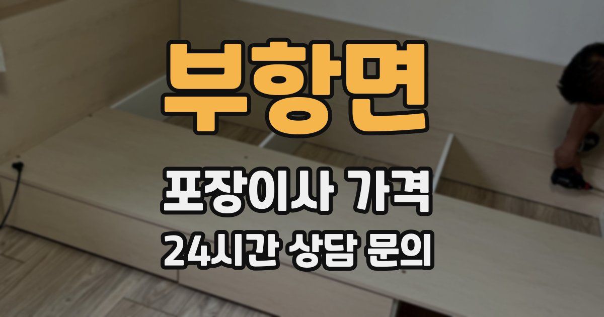 부항면 포장이사 가격