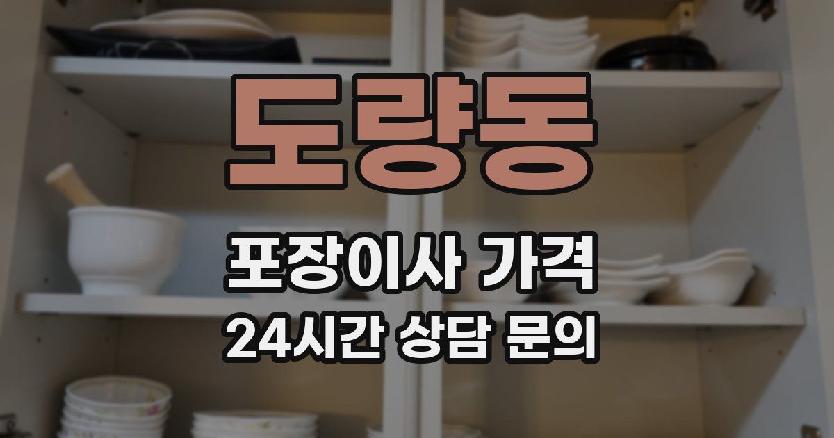 도량동 포장이사 가격