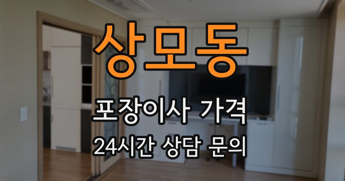 상모동 포장이사 가격