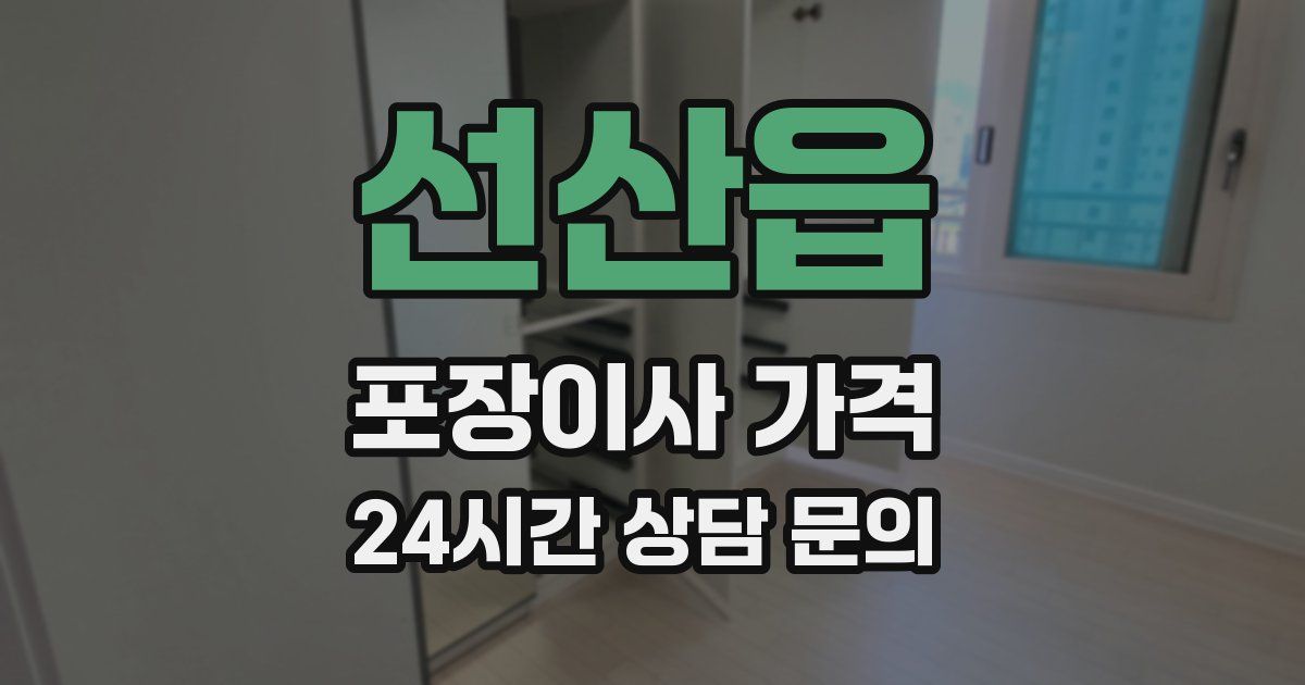 선산읍 포장이사 가격