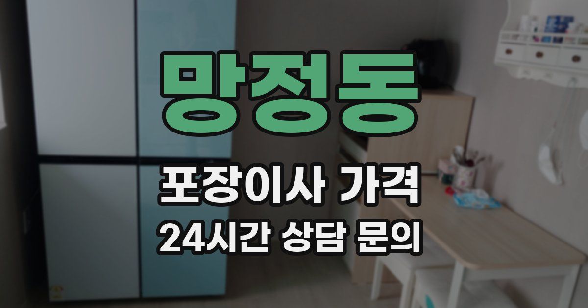 망정동 포장이사 가격