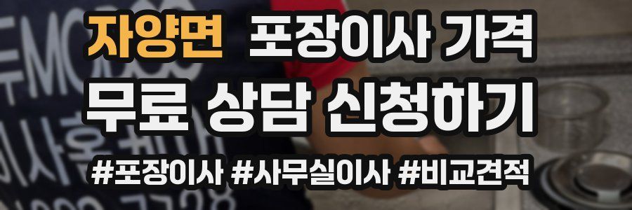 자양면 포장이사 가격