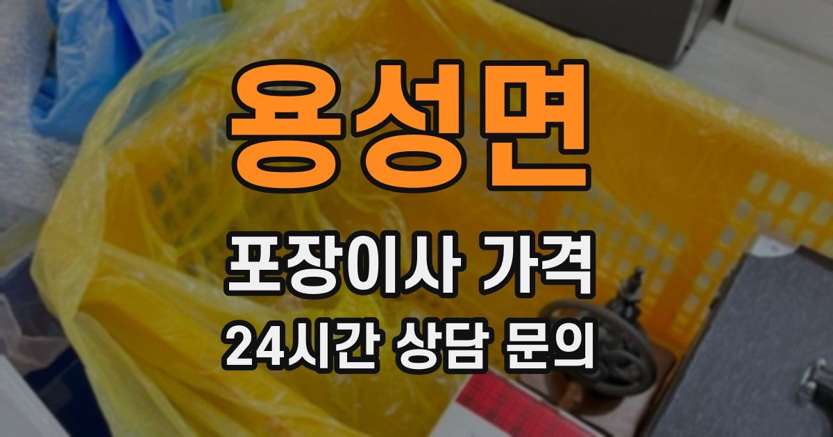 용성면 포장이사 가격