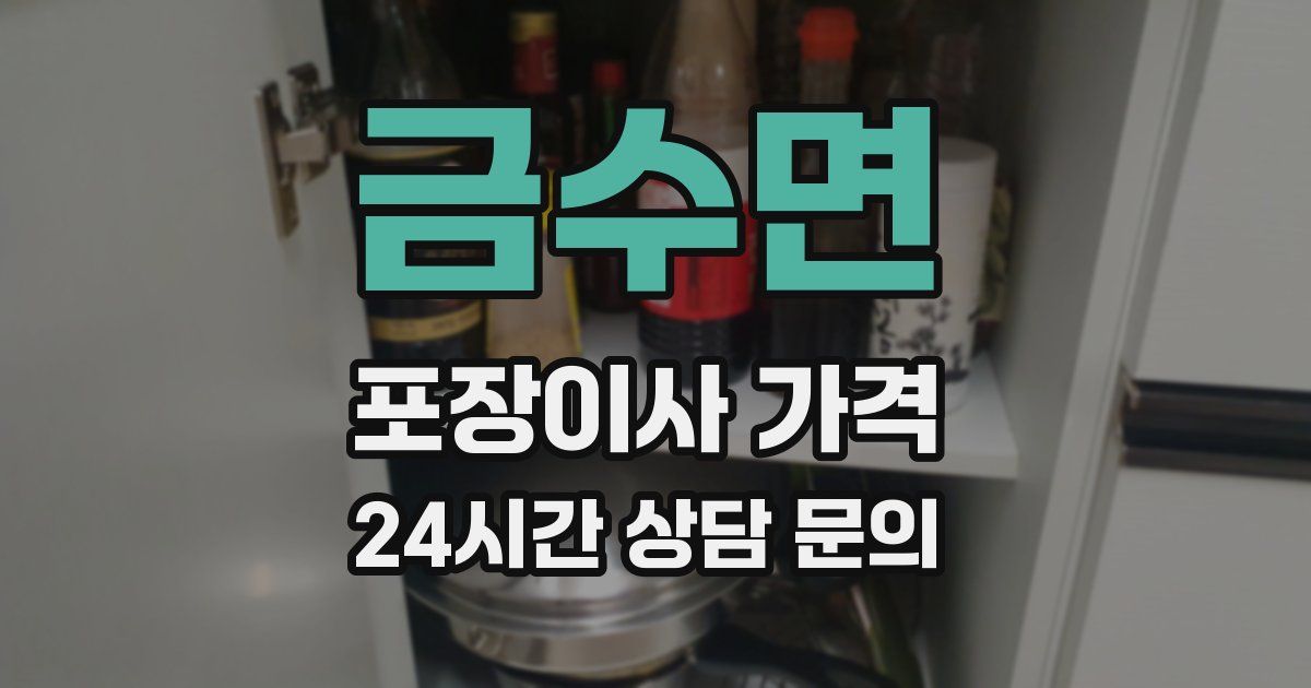 금수면 포장이사 가격