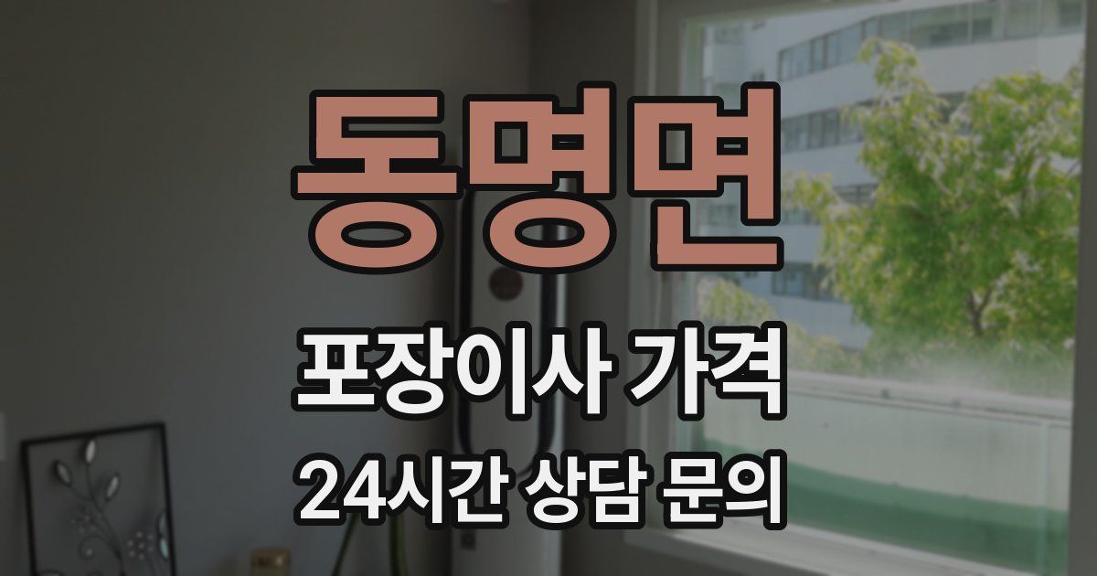 동명면 포장이사 가격
