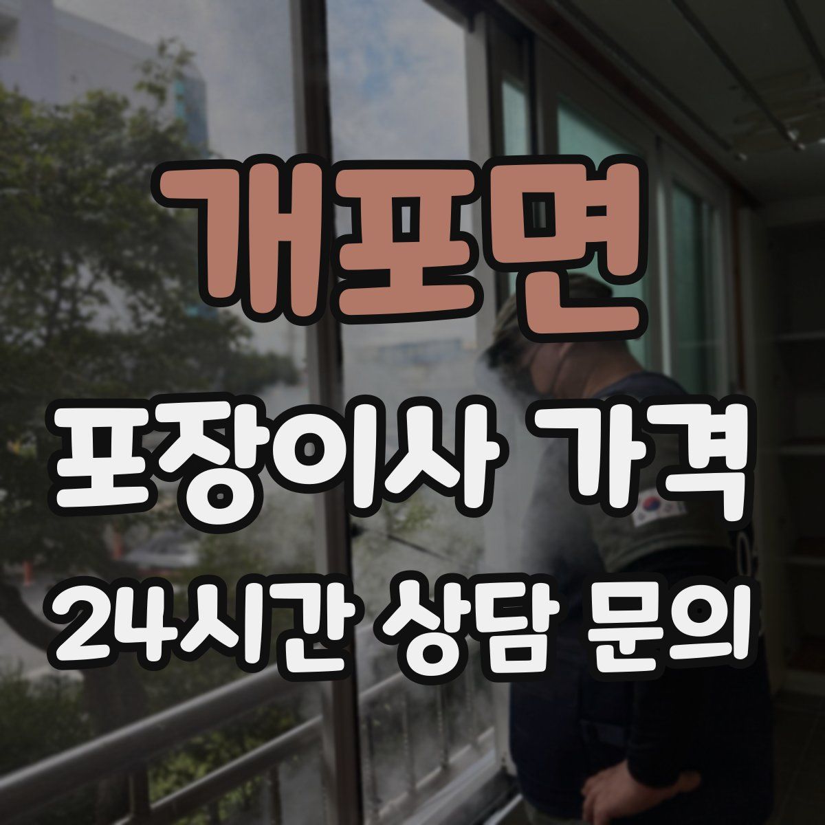 개포면 포장이사 가격