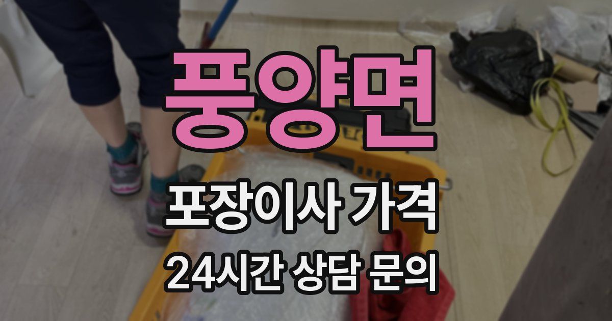 풍양면 포장이사 가격