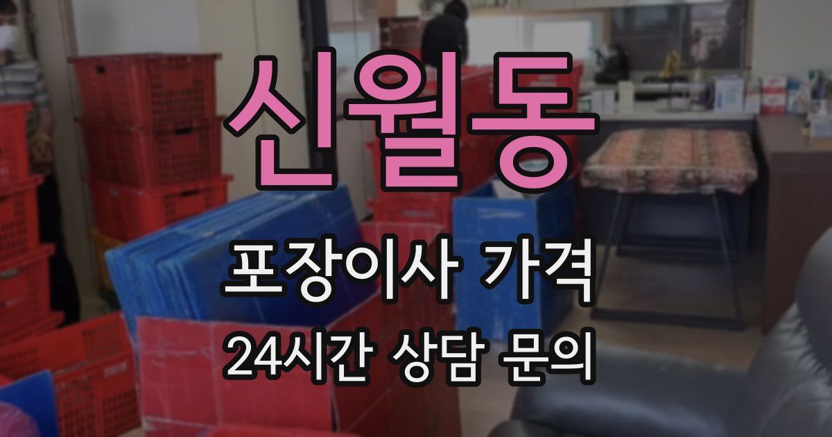 신월동 포장이사 가격
