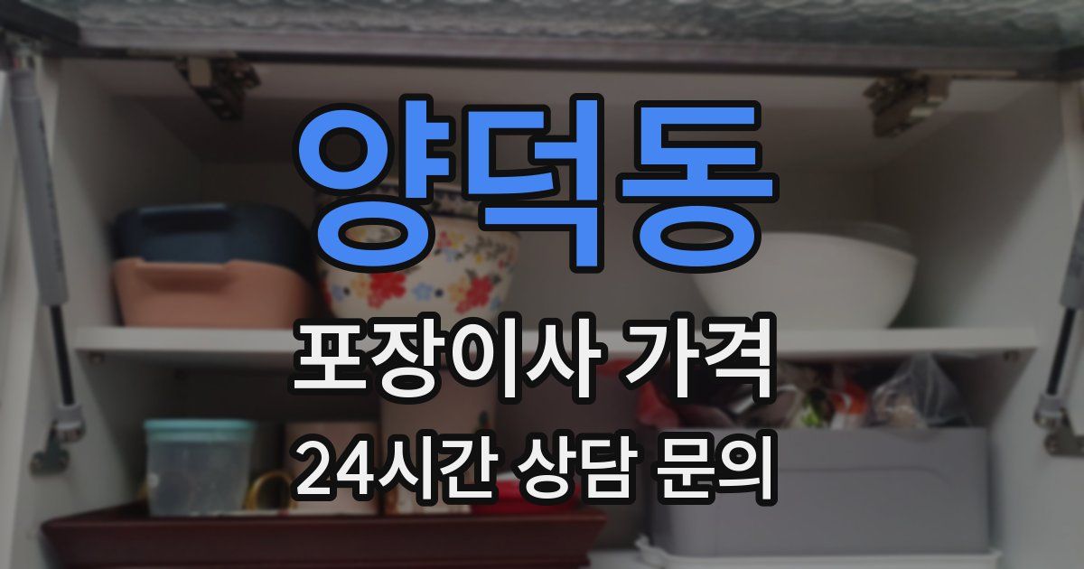 양덕동 포장이사 가격