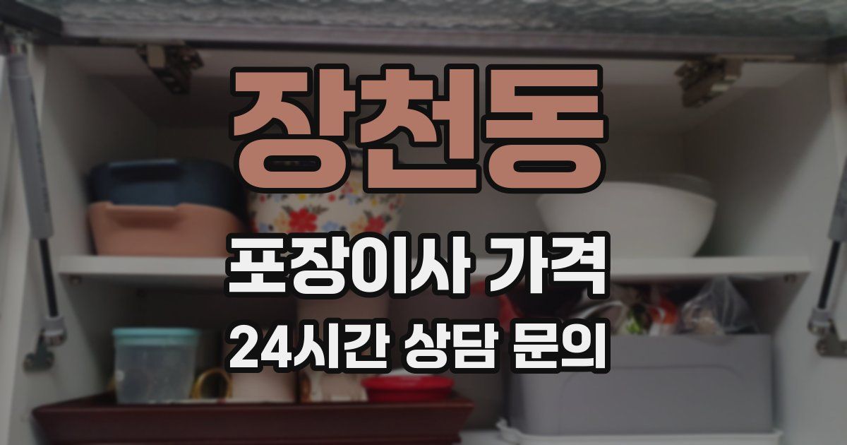 장천동 포장이사 가격