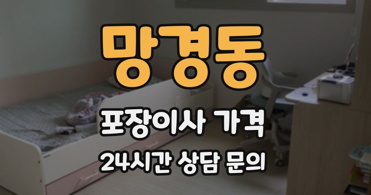 망경동 포장이사 가격