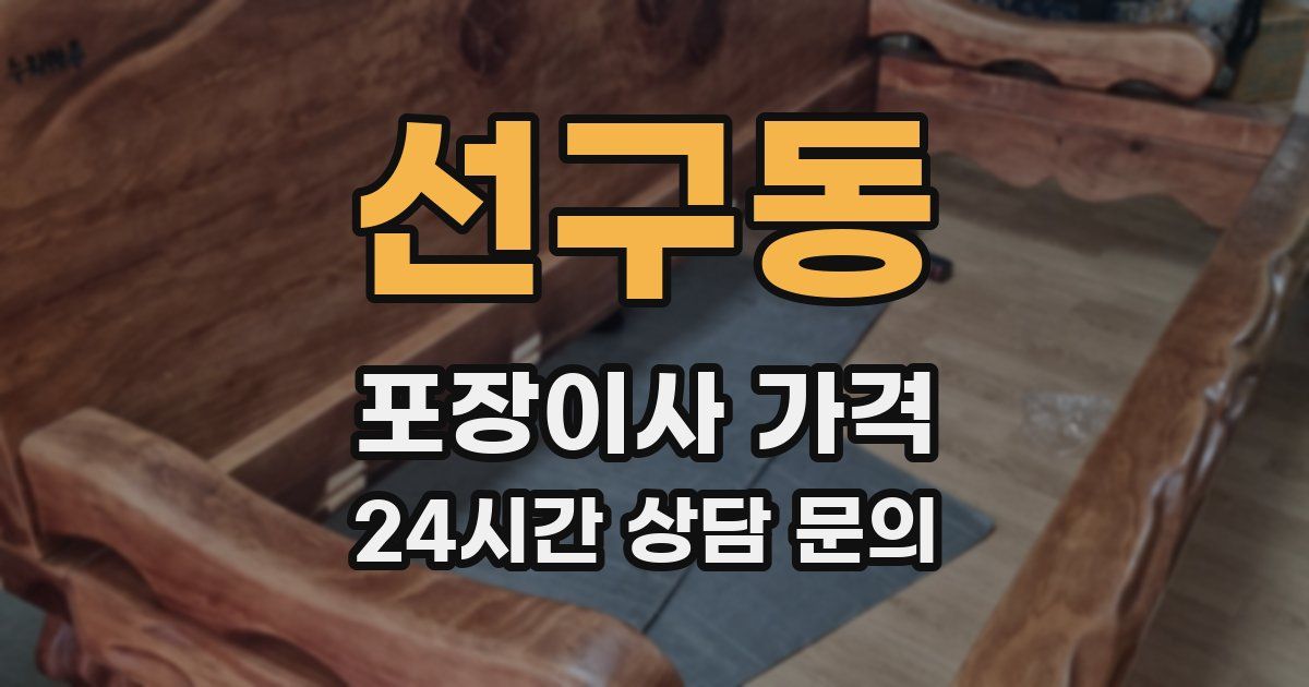 선구동 포장이사 가격