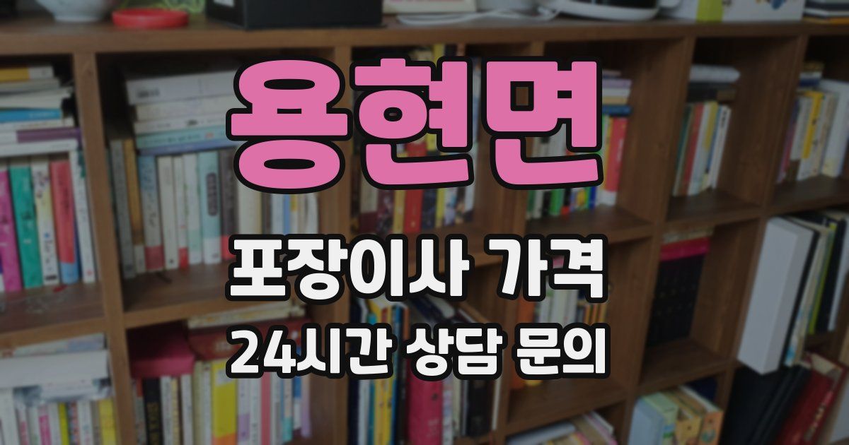 용현면 포장이사 가격