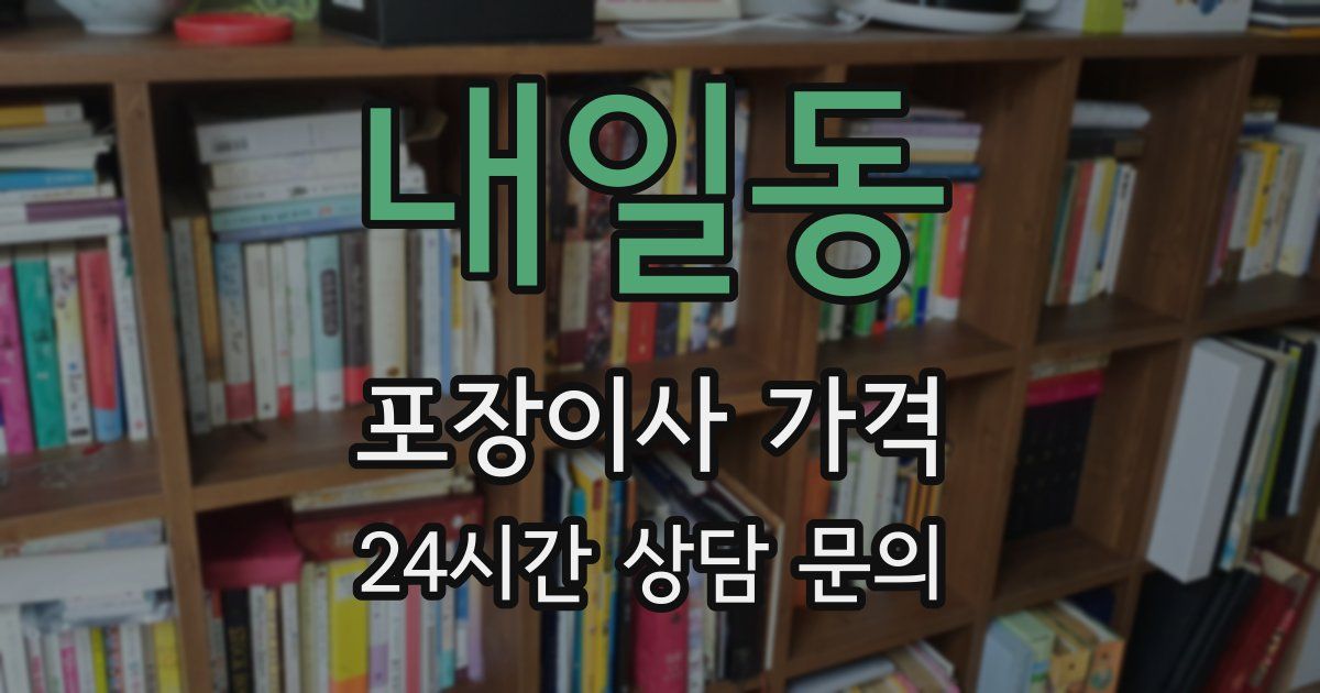 내일동 포장이사 가격