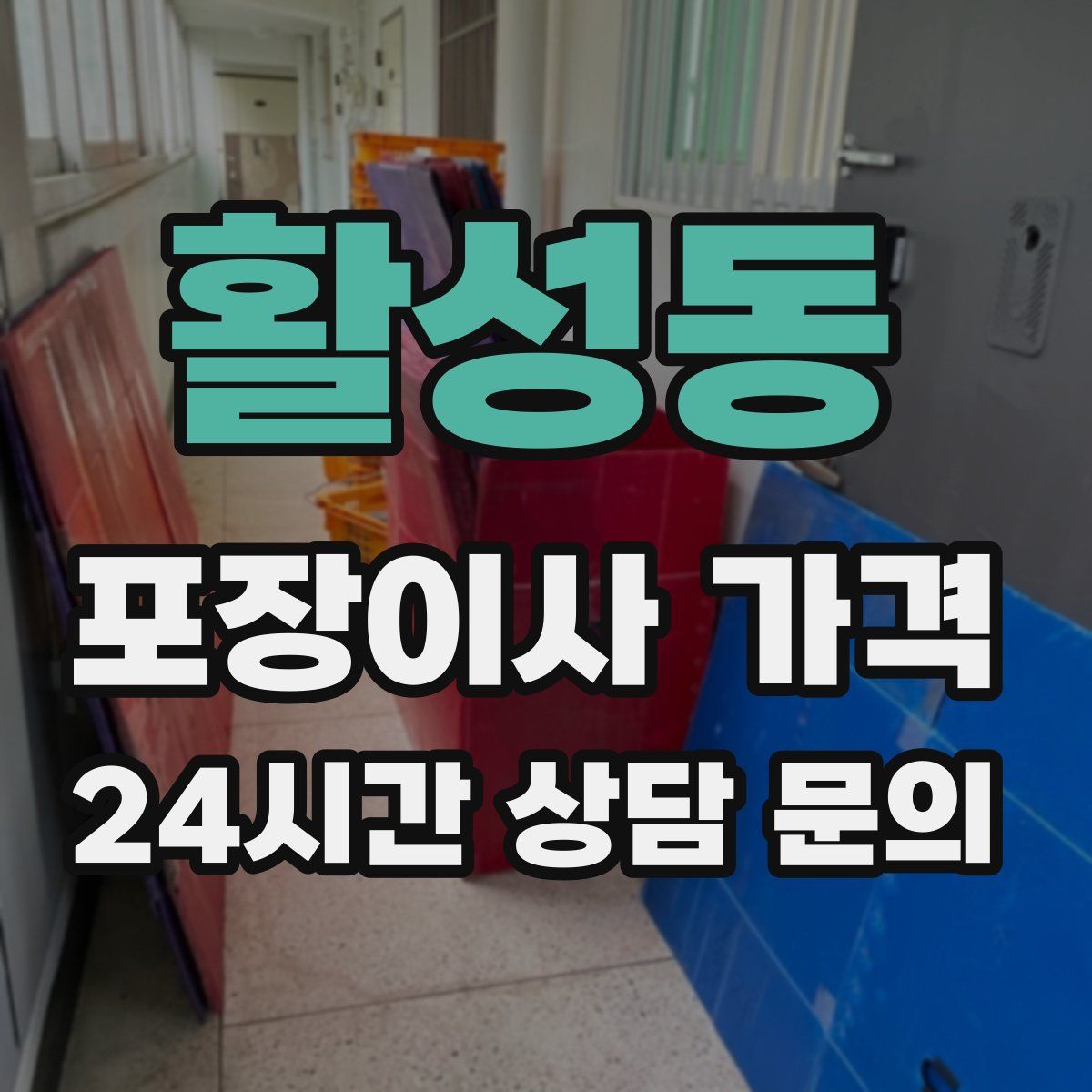 활성동 포장이사 가격