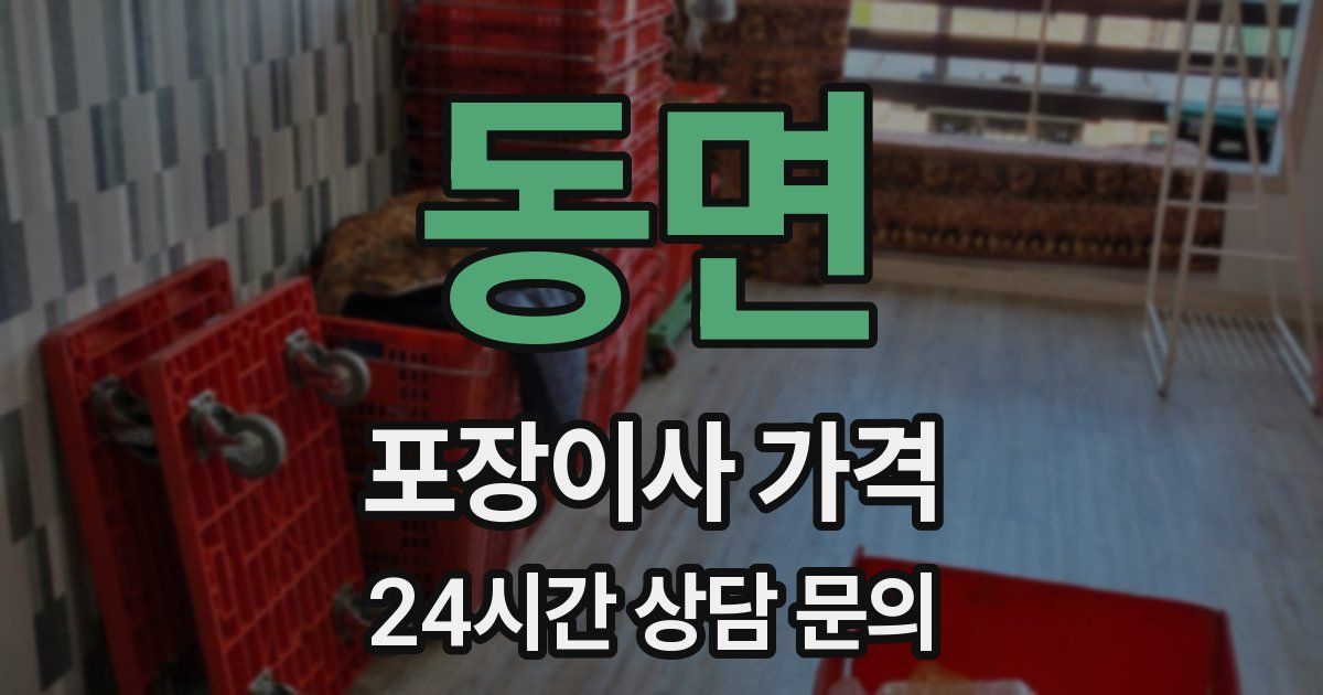 동면 포장이사 가격
