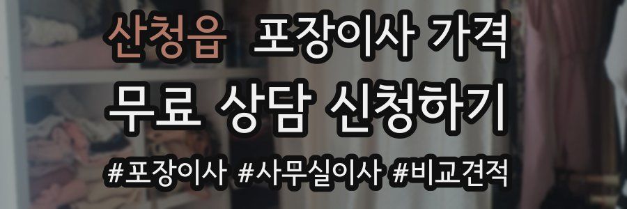 산청읍 포장이사 가격