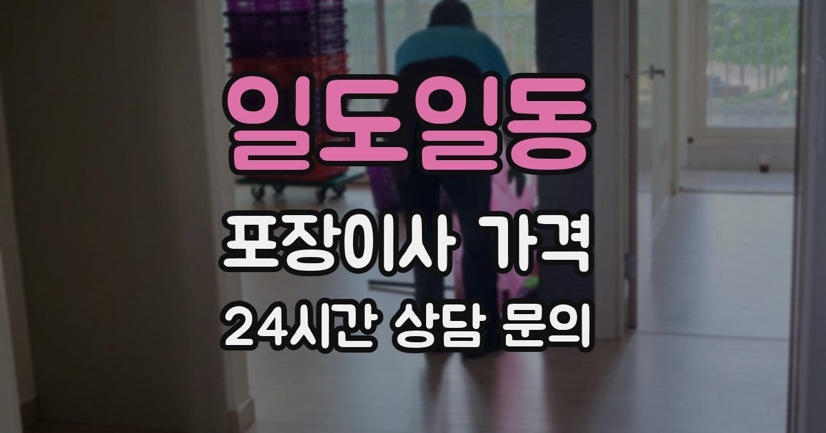 일도일동 포장이사 가격