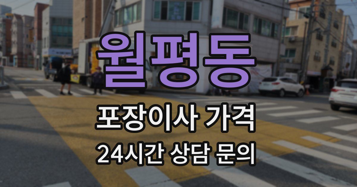 월평동 포장이사 가격