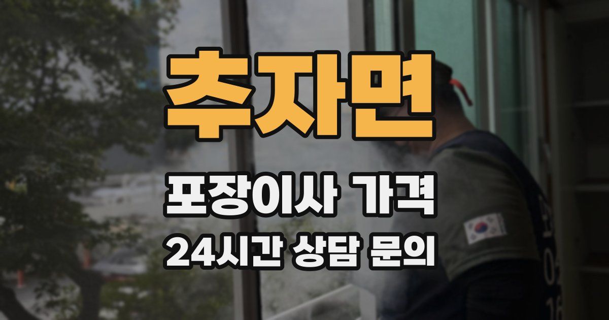 추자면 포장이사 가격